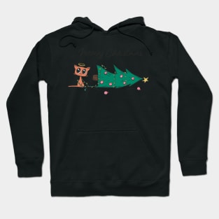 Christmas Cat Mischief - The Fallen Tree Hoodie